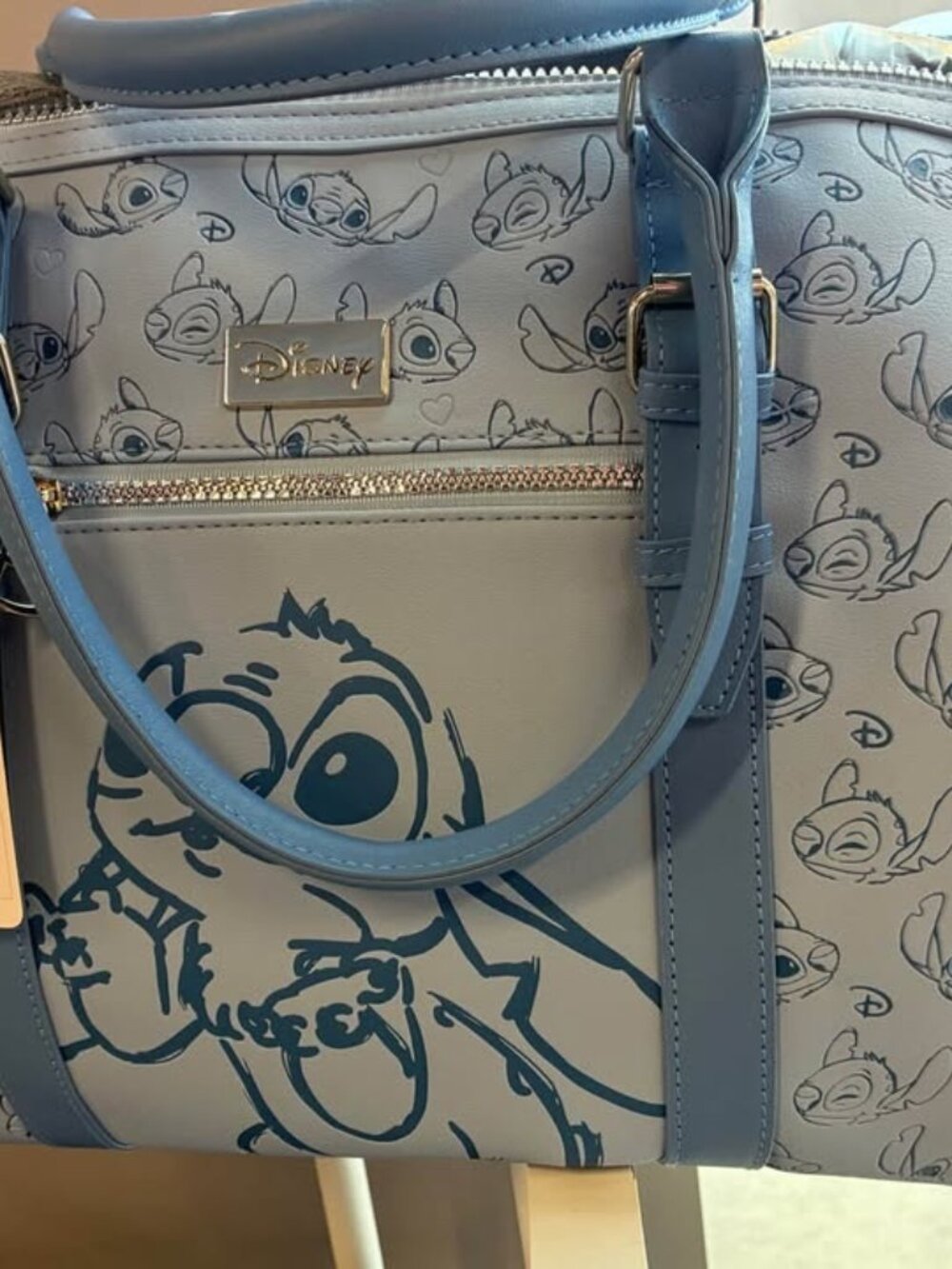 Disney Blue Stitch Duffel Bag